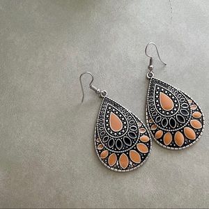 Orange Costume Earrings